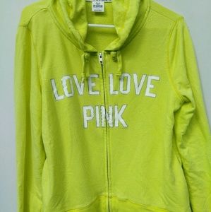 Pink by Victoria secret zip up Hoodie size small